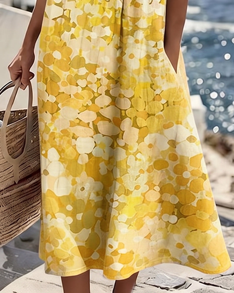 Adria - Soft-Touch A-Line Midi Dress