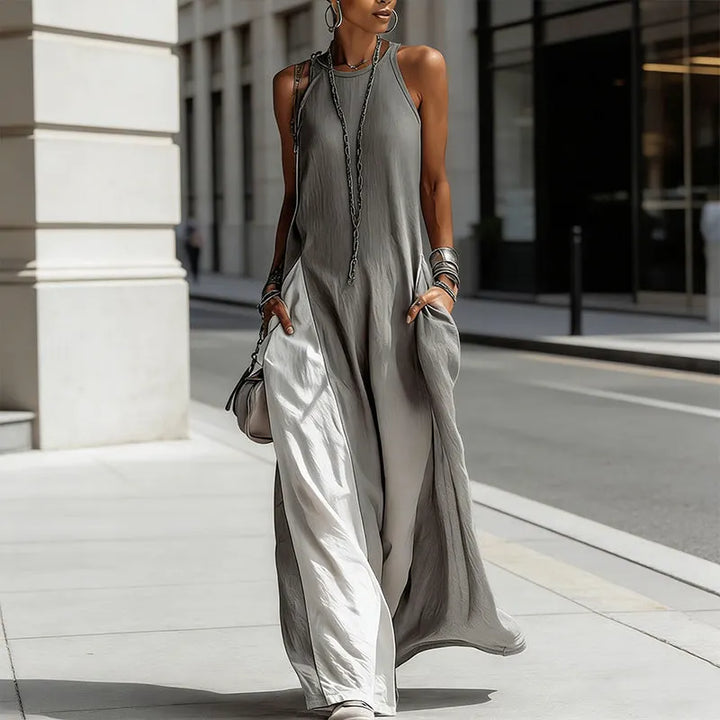 Zarella - Soft-Touch Colorblock Maxi Dress