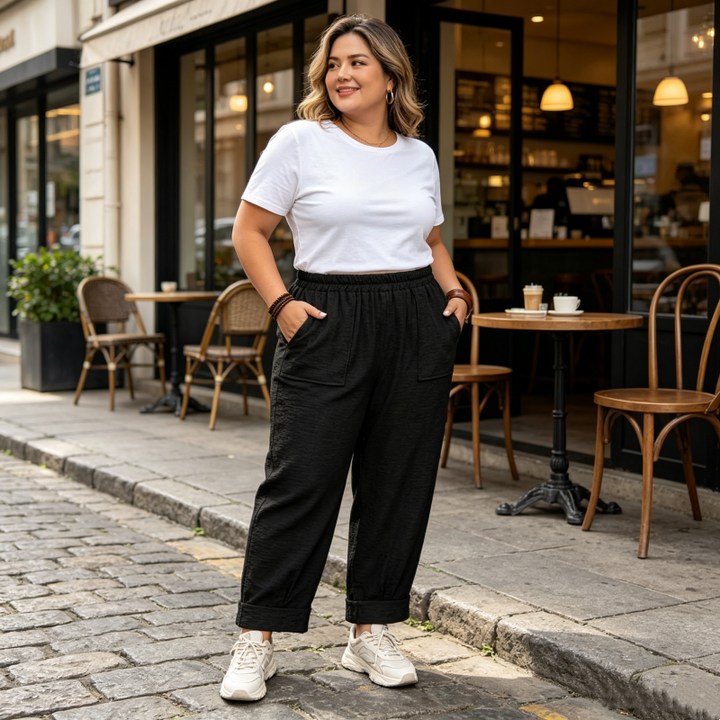 Perdita - Soft-Touch Wide-Leg Trousers